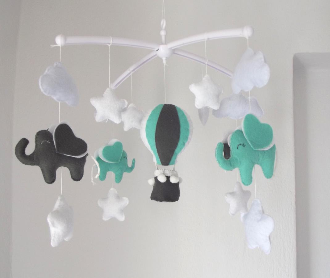 green-mint-elephant-crib-mobile-hot-air-balloon-mobile-mint-gray-elephant-mobile-elephant-mobile-for-newborn-elephant-baby-shower-gift-turquoise-elephant-nursery-decor-0