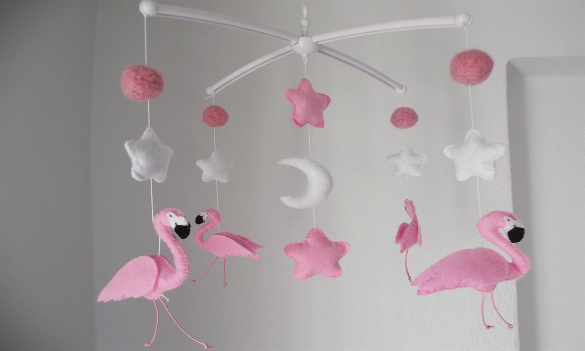 flamingo cot mobile