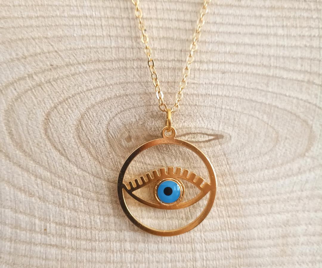 all-seeing-eye-pendant-necklace-gold-third-eye-necklace-birthday-gift-gift-for-women-gold-evil-eye-necklace-turquoise-evil-eye-pendant-necklace-evil-eye-charm-necklace-turkisches-auge-anh-nger-halskette-0