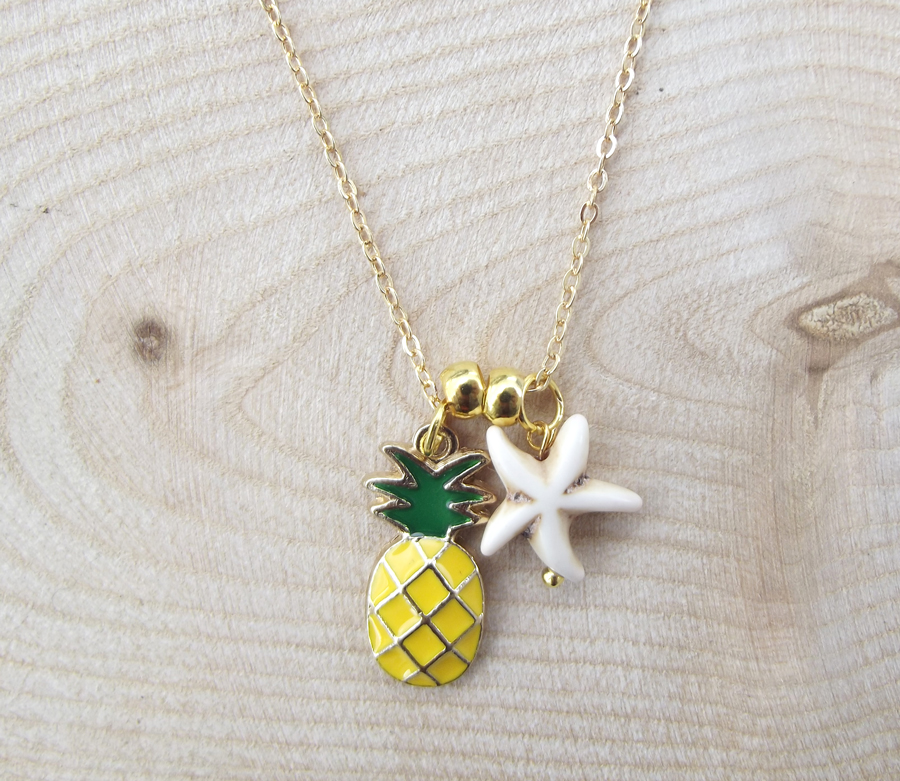 pineapple-necklace-gold-sea-star-necklace-gold-plated-chain-summer-necklace-gift-for-girl-gift-for-women-birthday-gift-yellow-pineapple-charm-neckace-enamel-pineapple-necklace-gf-gift-ideas-0