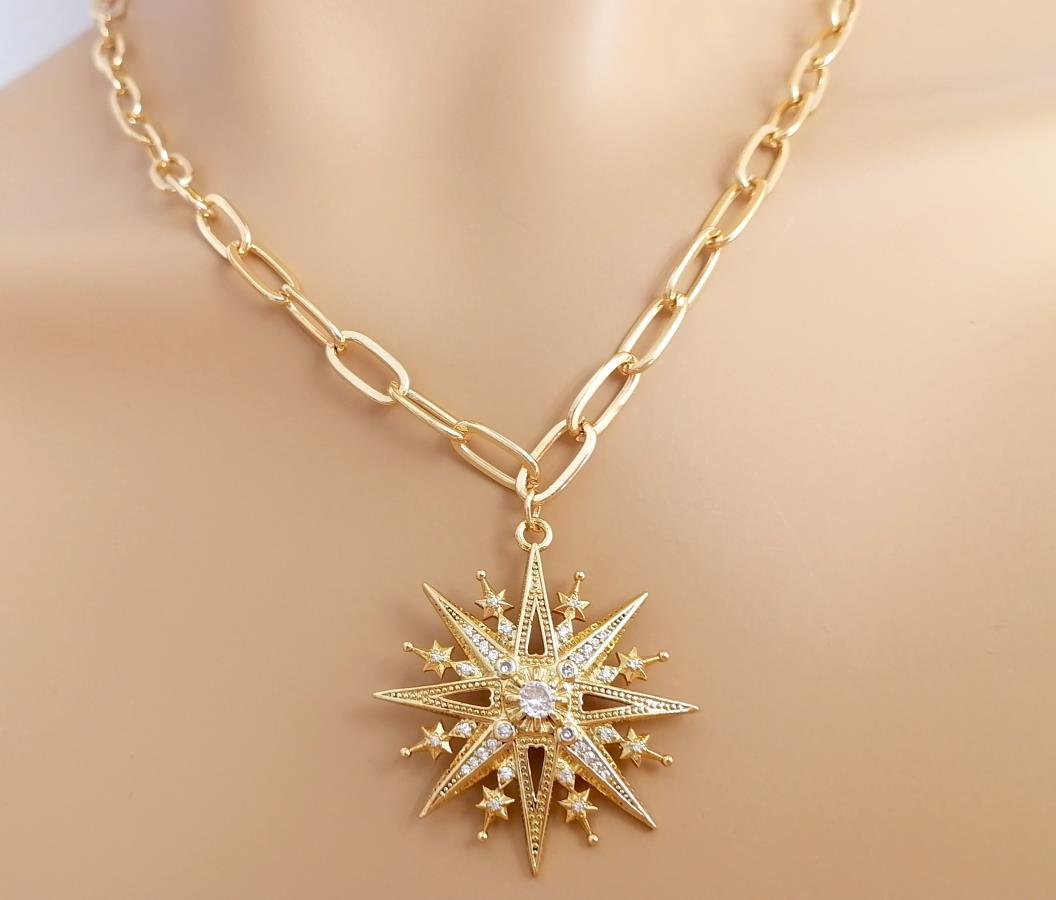 large-north-star-necklace-gold-plated-for-women-polar-star-charm-necklace-buy-birthday-gift-christmas-gift-guiding-star-necklace-paperclip-link-chain-necklace-thick-star-shaped-pendant-necklace-gift-for-her-statement-north-star-necklace-gift-starburst-necklace-0