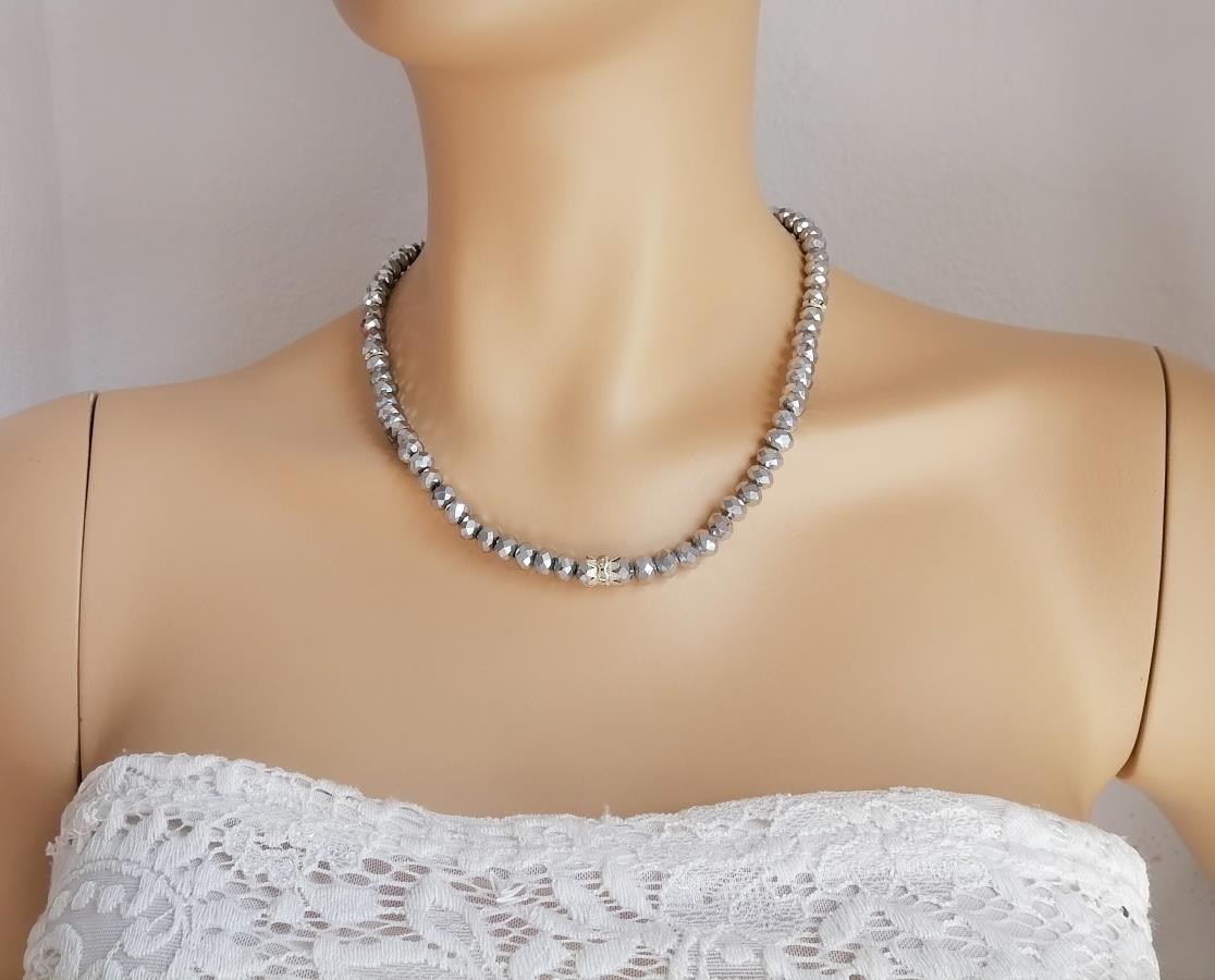 silver-faceted-beads-necklace-silver-8mm-beads-necklace-silver-sparkly-beads-necklace-with-magnetic-clasp-birthday-gift-gift-for-women-gift-for-wife-gift-for-woman-0