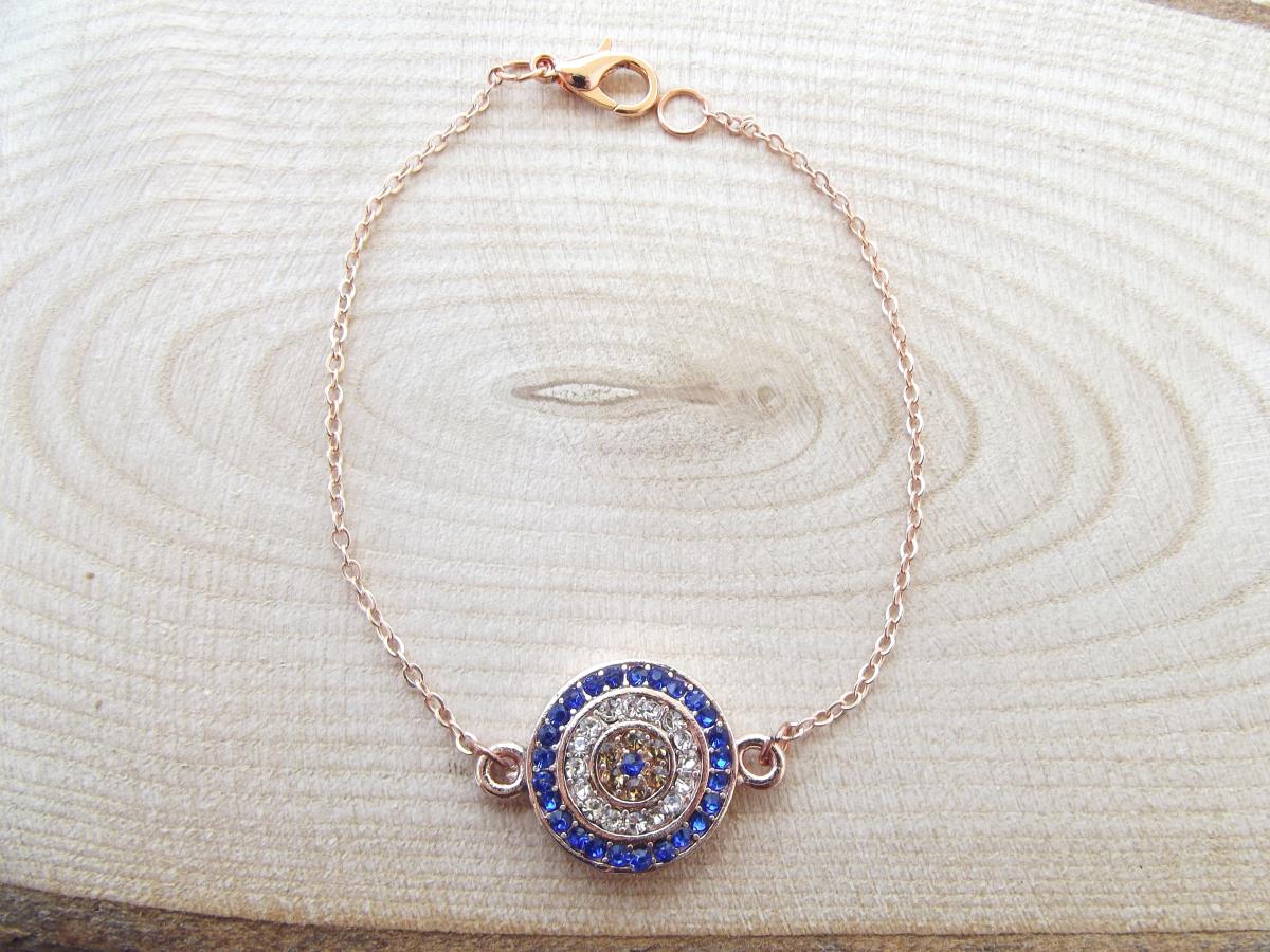 crystal-stone-pave-evil-eye-coin-bracelet-rose-gold-plated-crystal-evil-eye-disc-bracelet-cubic-zirconia-evil-eye-round-bracelet-disc-evil-eye-bracelet-rhinestones-evil-eye-bracelet-symbol-blue-crystal-evil-eye-circle-bracelet-gift-for-her-evil-eye-charm-bracelet-for-woman-bracelet-rose-gold-mit-auge-bracciale-malocchio-0