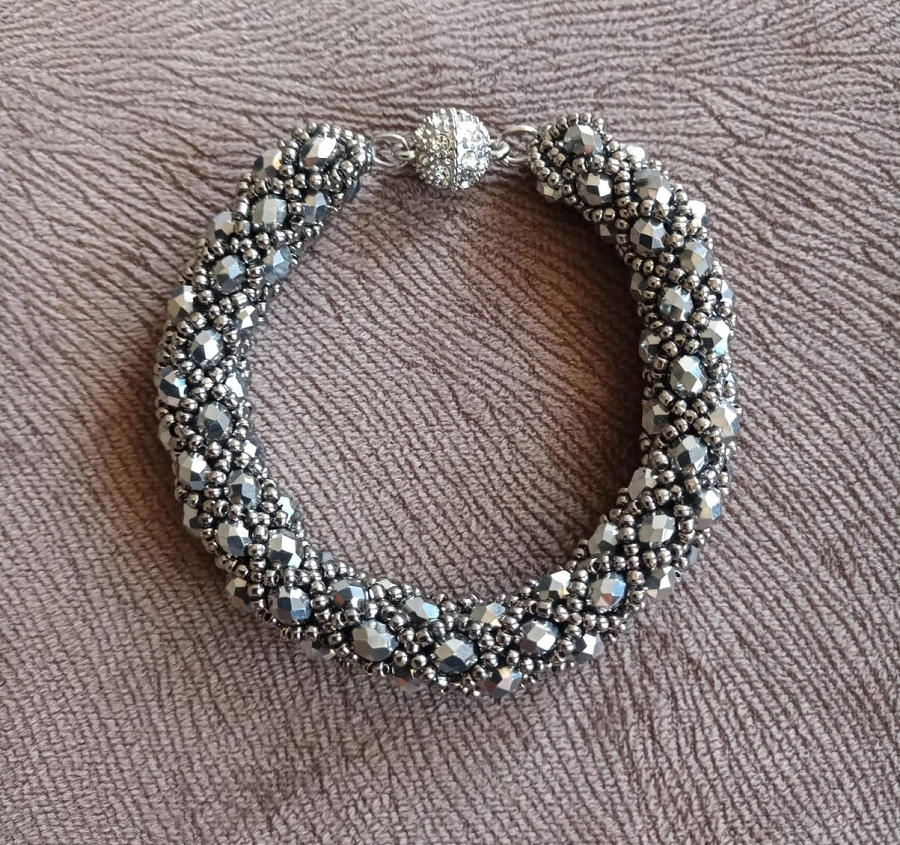silver-netted-beaded-bracelet-bracelet-for-girl-white-tubular-netted-beaded-bracelet-silver-beadwork-bracelet-bridal-shower-bracelet-gift-for-woman-bracelet-for-bachelorette-party-0