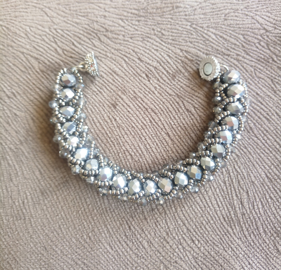 beadwork-bracelet-silver-sparkly-netted-beaded-bracelet-bracelet-for-bachelorette-party-faceted-rondelle-glass-beads-bracelet-silver-bead-woven-bracelet-handmade-bracelet-birthday-gift-ideas-gift-for-woman-gift-for-her-0