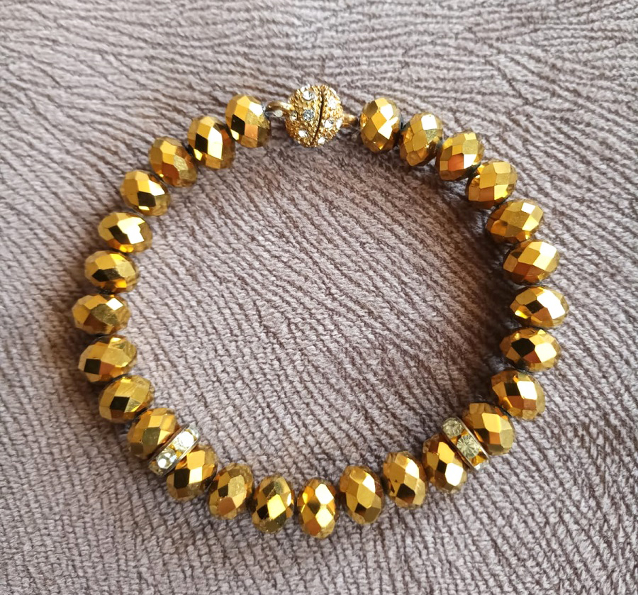 beads-bracelet-gold-gold-faceted-rondelle-glass-beads-bracelet-sparkly-big-beads-bracelet-magnetic-clasp-bracelet-gift-for-her-gift-for-woman-bachelorette-party-bracelet-0