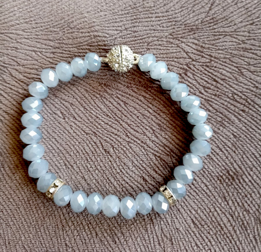 light-blue-beads-bracelet-dirty-light-blue-faceted-rondelle-glass-beads-bracelet-sparkly-big-beads-bracelet-magnetic-clasp-bracelet-gift-for-her-gift-for-woman-bachelorette-party-bracelet-0