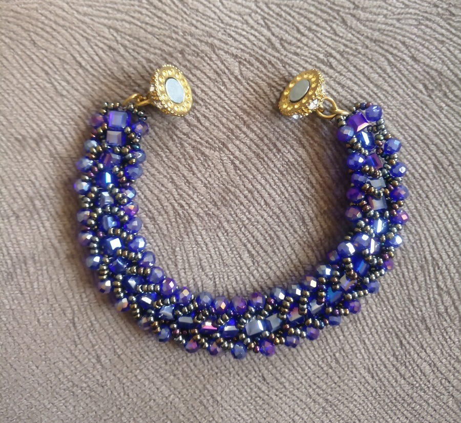 netted-beaded-bracelet-square-blue-bracelet-for-bridesmaid-cobalt-blue-bead-work-bracelet-royal-blue-bead-woven-bracelet-handmade-handcrafted-bracelet-birthday-gift-bracelet-bridal-shower-bracelet-gift-for-women-gift-for-her-0