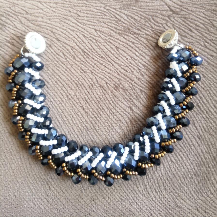 graphite-black-bead-work-beaded-bracelet-black-bead-woven-bracelet-white-gold-netted-seed-beaded-bracelet-seed-beads-bracelet-magnetic-clasp-handmade-bracelet-bridal-shower-bracelet-gift-for-woman-gift-for-her-0