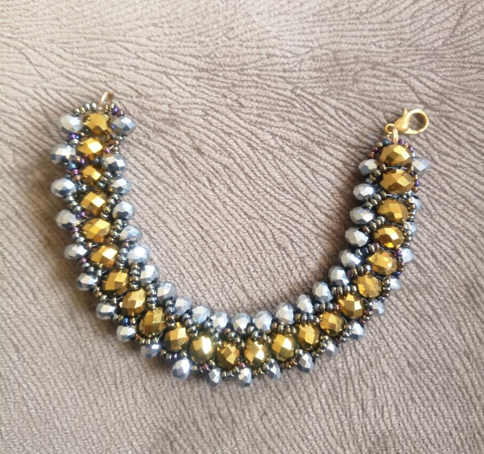 big-gold-bead-woven-bracelet-bracelet-for-aunt-gold-silver-beadwork-netted-beaded-bracelet-handmade-bracelet-gift-for-her-gift-for-woman-gift-for-girl-birthda-gift-ideas-0