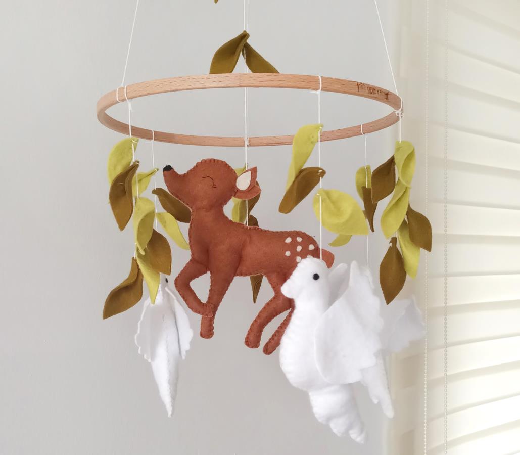 forest-crib-mobile-felt-fawn-baby-mobile-deer-crib-mobile-deer-cot-mobile-woodland-nursery-deer-nursery-decor-forest-mobile-greenery-mobile-unisex-baby-mobile-gender-neutral-mobile-felt-dove-mobile-baby-room-decoration-0