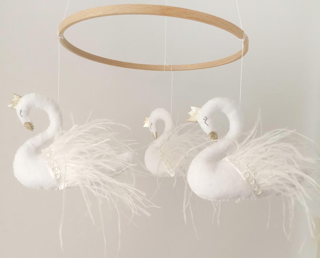 swan-baby-mobile-for-girl-nursery-schwan-kinderbett-halter-princess-swan-mobile-swan-with-feathers-crib-mobile-handmade-handcrafted-mobile-baby-girl-nursery-decor-princess-swan-nursery-decor-hanging-mobile-ceiling-mobile-gift-for-infant-newborn-felt-white-swan-mobile-schwan-mobile-bebe-movil-cisne-crown-swan-mobile-swan-baby-shower-gift-present-for-newborn-baby-girl-room-decoration-girl-bedroom-decor-schwan-baby-handy-kinderbett-swan-nursery-decor-0