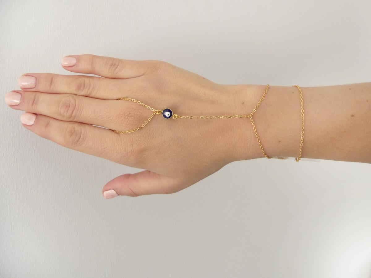 finger-chain-bracelet-slave-bracelet-hand-chain-bracelet-attached-ring-evil-eye-gold-blue-bracelet-simple-bracelet-minimal-hand-chain-bracelet-turkish-jewelry-for-woman-finger-kette-fingering-armband-sklaven-armband-0