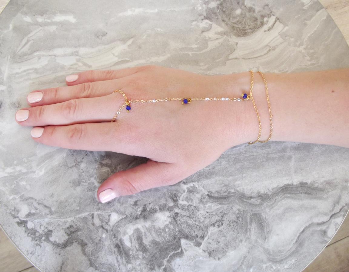 finger-chain-bracelet-slave-bracelet-ring-attached-bracelet-beads-hand-chain-bracelet-blue-gold-simple-bracelet-bracelet-for-girlfriend-gift-for-her-womens-jewelry-finger-kette-fingering-armband-perlen-sklaven-armband-0