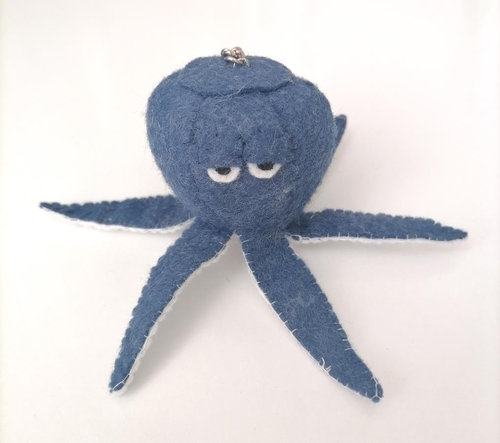 octopus-keychain-wool-felt-blue-denim-octopus-keyring-ocean-nautical-bag-accessories-charm-birthday-unique-gift-handmade-sea-creatures-keyring-large-big-octopus-keychain-0