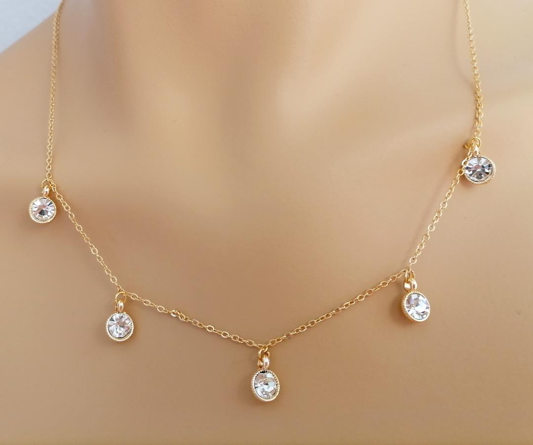 multi-crystal-drop-dangle-chain-necklace-choker-gold-clear-round-crystal-stone-necklace-for-women-buy-rhinestones-pendant-necklace-wedding-accessories-girlfriend-necklace-gift-multiple-crystal-charm-necklace-gold-plated-womens-jewelry-sister-necklace-minimalist-swarovski-evening-necklace-dainty-necklace-0
