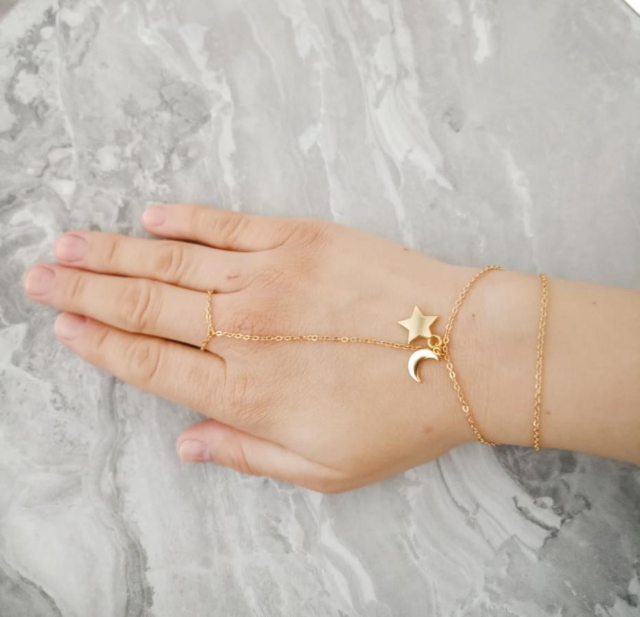 finger-bracelet-star-moon-buy-crescent-star-bracelet-ring-attached-bracelet-hand-chain-bracelet-slave-bracelet-gold-plated-hand-bracelet-bff-gift-bracelet-body-jewelry-bracelet-for-woman-stern-mond-sklaven-armband-0