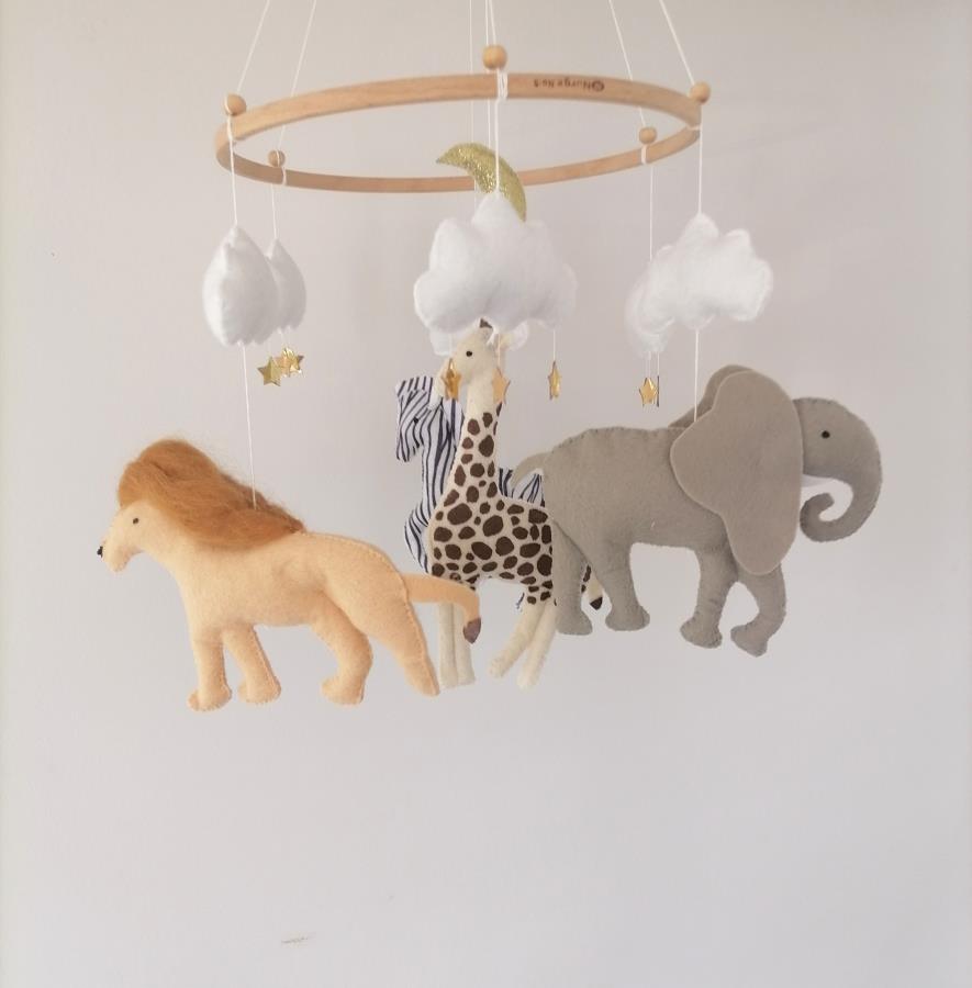 zoo-animals-nursery-crib-mobile-giraffe-lion-zebra-elephant-rhinoceros-mobile-felt-cot-mobile-africa-animals-mobile-baby-shower-gift-gift-for-newborn-infant-christening-gift-savanna-baby-mobile-ceiling-hanging-mobile-0
