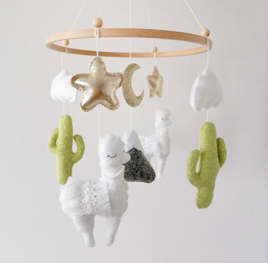 cactus-llama-baby-mobile-green-cactus-crib-mobile-neutral-nursery-baby-mobile-felt-nursery-decor-gold-moon-stars-cot-mobile-hanging-mobile-baby-shower-gift-0
