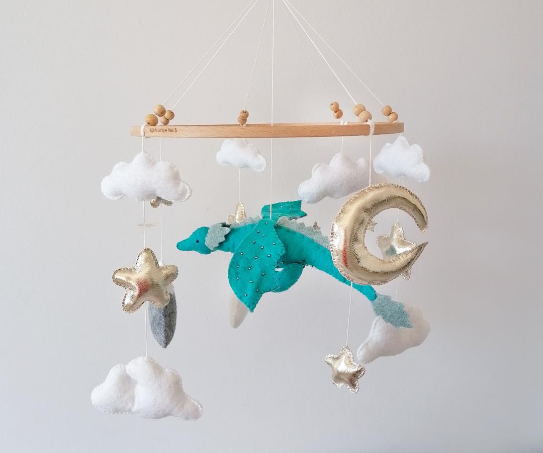 dragon-baby-mobile-felt-dragon-nursery-mobile-decor-buy-gold-star-moon-cot-mobile-gray-mountains-crib-mobile-baby-shower-gift-fantasy-dragon-baby-mobile-green-white-clouds-hanging-mobile-ceiling-mobile-0