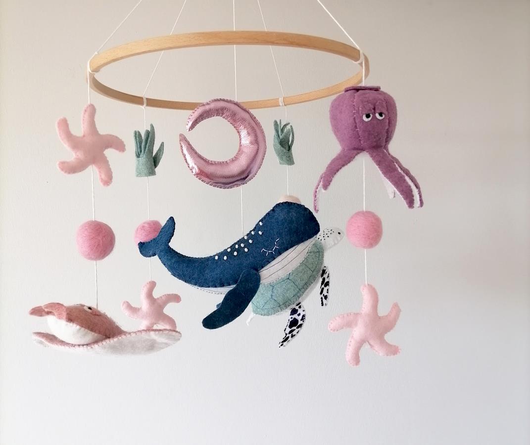 ocean-theme-baby-mobile-for-girl-nursery-whale-baby-crib-mobile-felt-nautical-crib-mobile-handmade-octopus-stingray-sea-turtle-baby-mobile-under-the-sea-cot-mobile-ocean-hanging-mobile-ocean-ceiling-mobile-whale-baby-shower-gift-present-for-infant-newborn-seaweed-baby-mobile-nursery-mobile-decor-baby-girl-room-decoration-christmas-gift-0