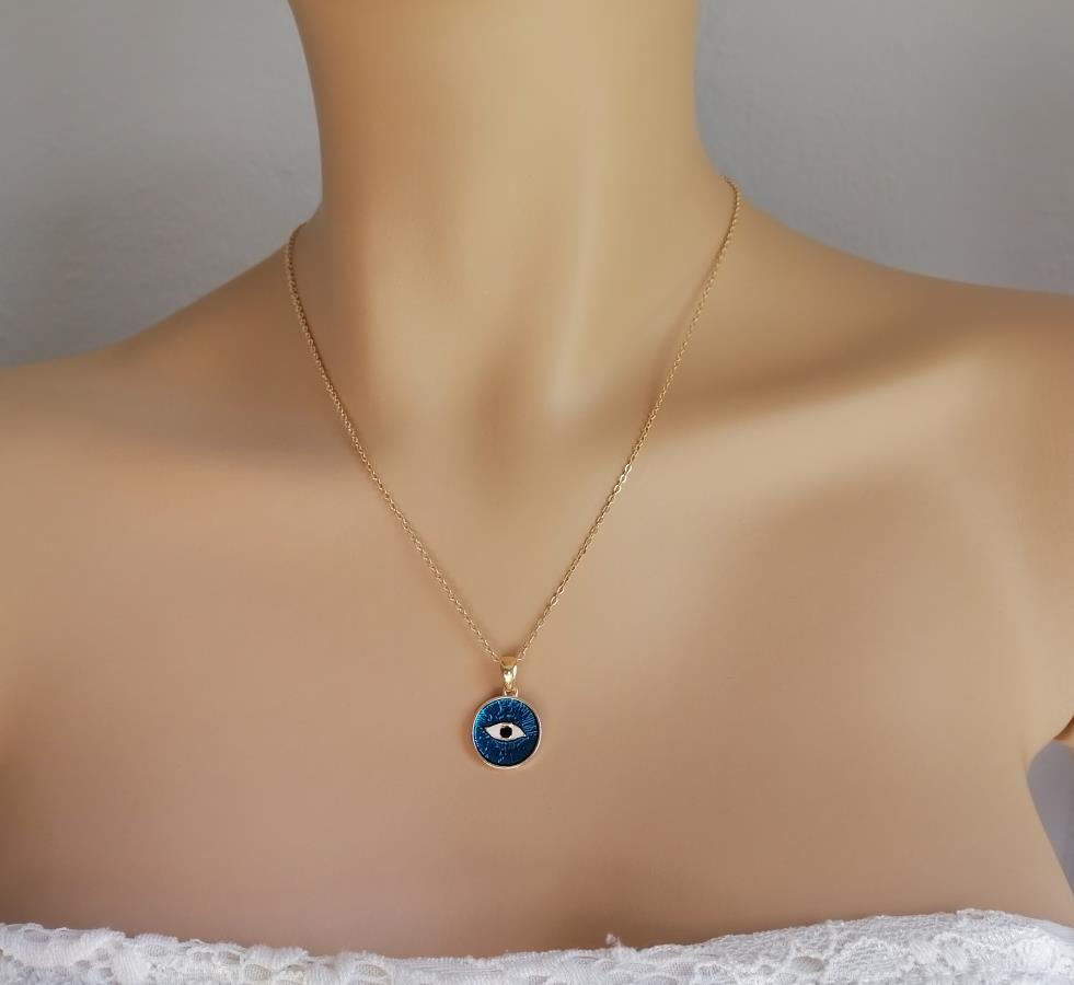 round-evil-eye-necklace-blue-gold-disc-shape-navy-blue-all-seeing-eye-charm-necklace-circle-royal-blue-turkish-evil-eye-pendant-necklace-turkisches-nussbaum-bose-auge-halskette-0