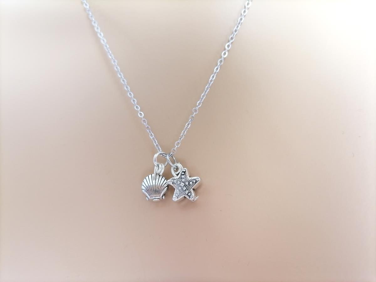tiny-starfish-clam-seashell-charm-necklace-silver-plated-chain-dainty-scallop-seashell-pendant-necklace-silver-mermaid-shell-necklace-ocean-jewelry-beach-style-necklace-for-women-birthday-gift-idea-for-her-0