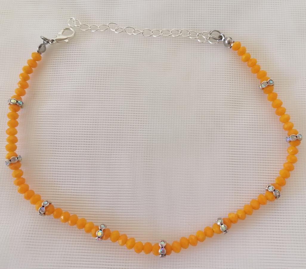 light-orange-crystal-faceted-rondelle-glass-beads-anklet-sea-beach-bracelet-for-leg-4-mm-crystal-beads-bracelet-gift-for-woman-rosario-tobillera-pulsera-perline-cavigliera-0