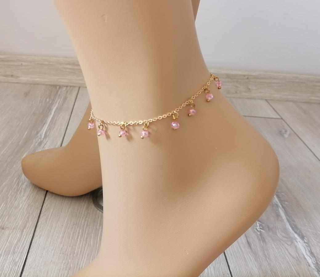 dangle-light-pink-faceted-rondelle-crystal-beads-anklet-for-women-minimalist-drop-beads-bracelet-for-leg-buy-sea-ocean-beach-style-anklet-handmade-boho-pink-glass-beads-foot-chain-anklet-adjustable-bracelet-bohemian-jewelry-gift-for-her-fashion-gift-for-girl-dainty-delicate-anklet-0