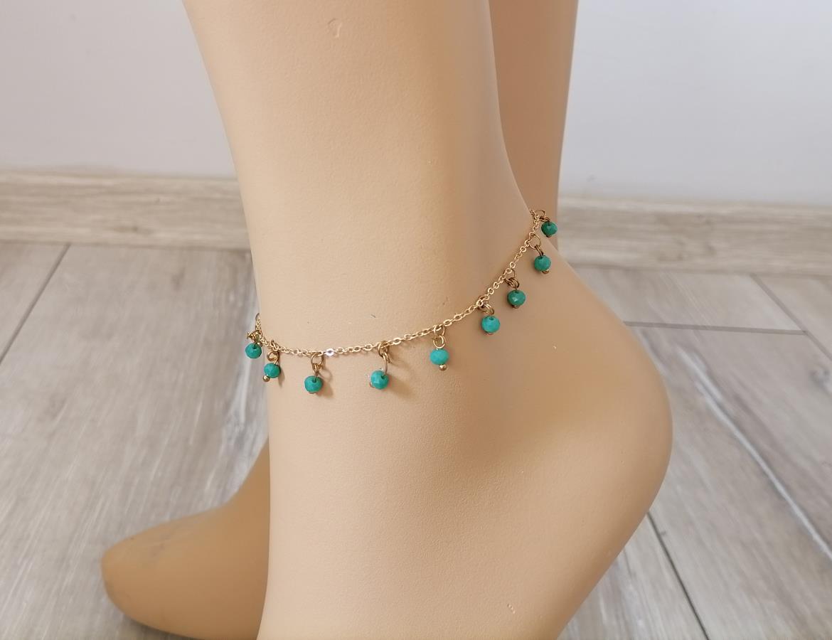 teal-jade-emerald-green-faceted-rondelle-crystal-glass-beads-anklet-for-women-buy-multi-dangle-beads-anklet-dangling-beads-bracelet-for-leg-gift-for-her-girl-sea-ocean-beach-style-anklet-handcrafted-anklet-drop-beads-charm-anklet-gold-plated-chain-anklet-adjustable-extender-chain-0