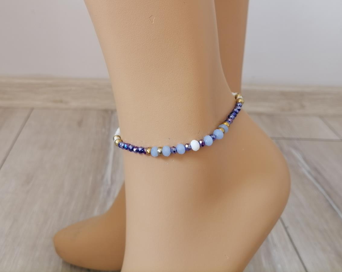 light-blue-transparent-faceted-rondelle-crystal-glass-beads-anklet-for-women-buy-handcrafted-handmade-bracelet-for-leg-everyday-minimalist-anklet-sparkly-beads-charm-anklet-adjustable-extender-chain-4-mm-crystal-beads-foot-bracelet-multi-color-anklet-gift-for-her-gift-for-girl-0