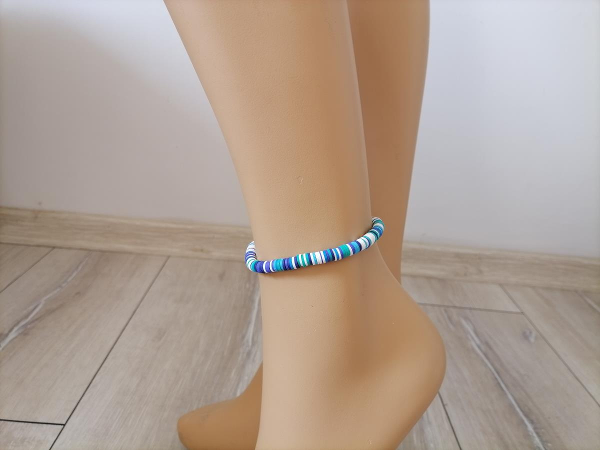 rainbow-white-blue-heishi-stack-anklet-polymer-clay-disc-bracelet-for-leg-gift-for-women-multi-colored-beads-anklet-handmade-heishi-anklet-beach-surfer-bracelet-vinyl-beads-anklet-perline-cavigliera-perlen-fu-kettchen-0