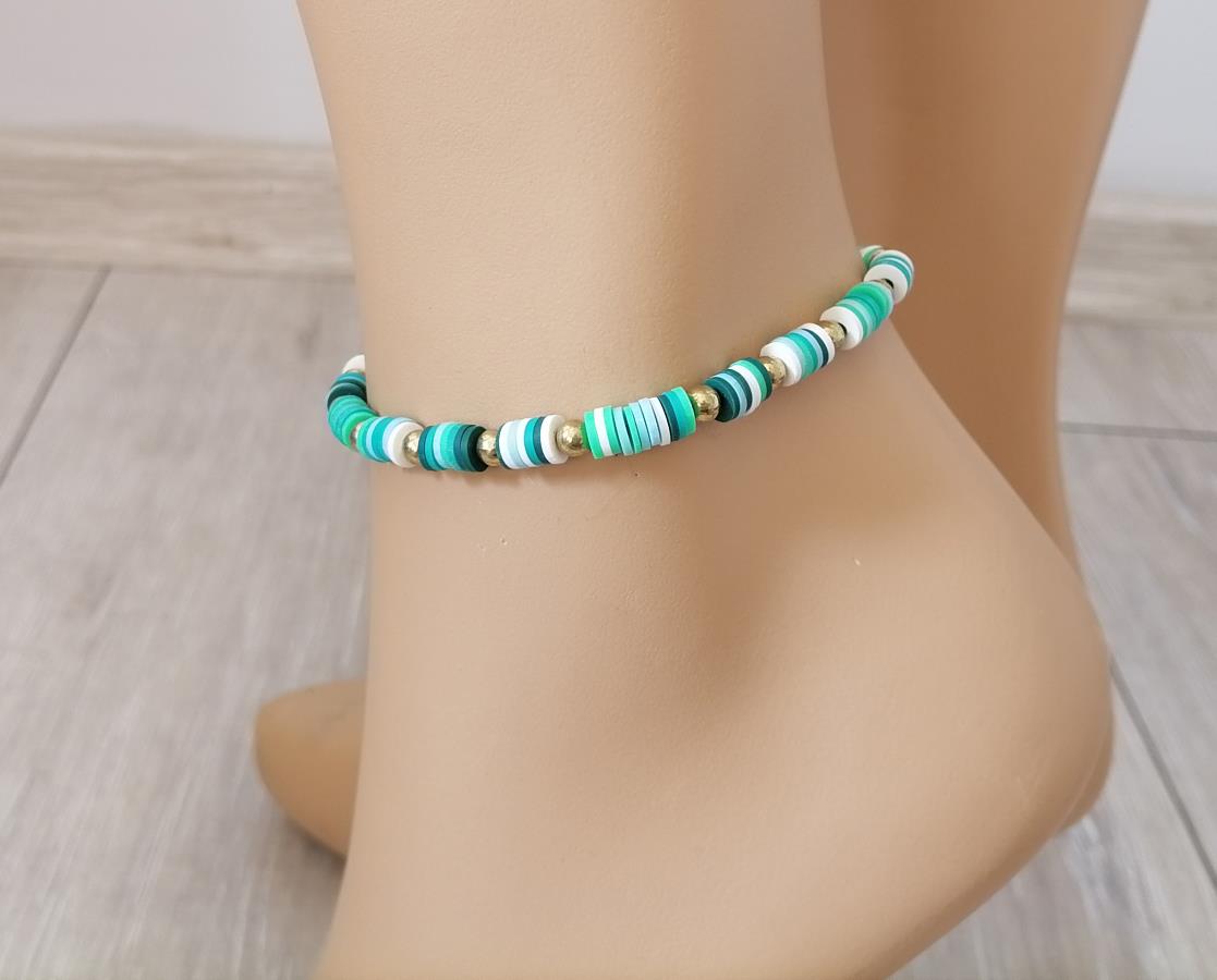 green-white-multi-colored-heishi-stack-anklet-rainbow-polymer-clay-disc-bracelet-for-leg-gold-beads-anklet-vinyl-beads-anklet-for-women-gift-for-her-gift-for-girlfriend-rosario-tobillera-pulsera-perline-cavigliera-0