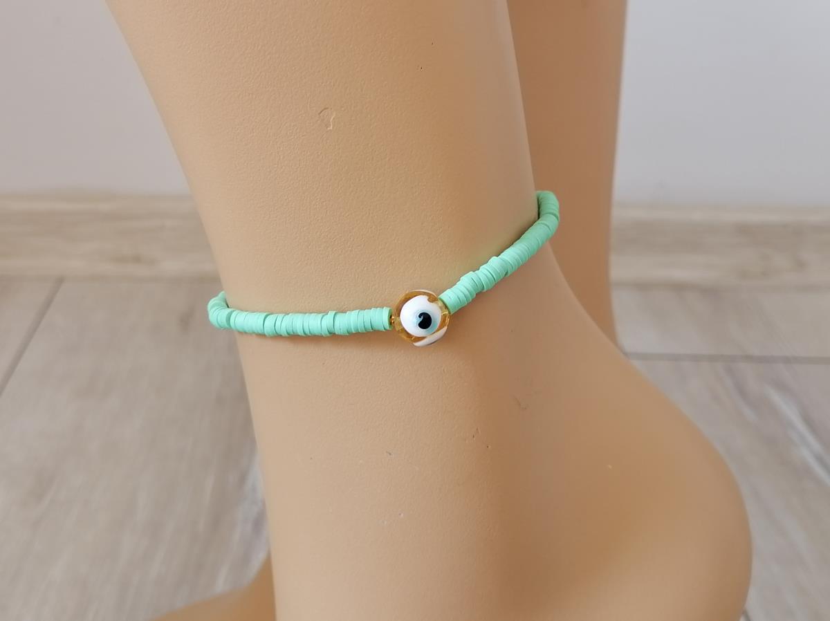 evil-eye-glass-beads-anklet-for-women-light-green-mint-heishi-stack-anklet-polymer-clay-disc-beads-bracelet-for-leg-protection-anklet-0