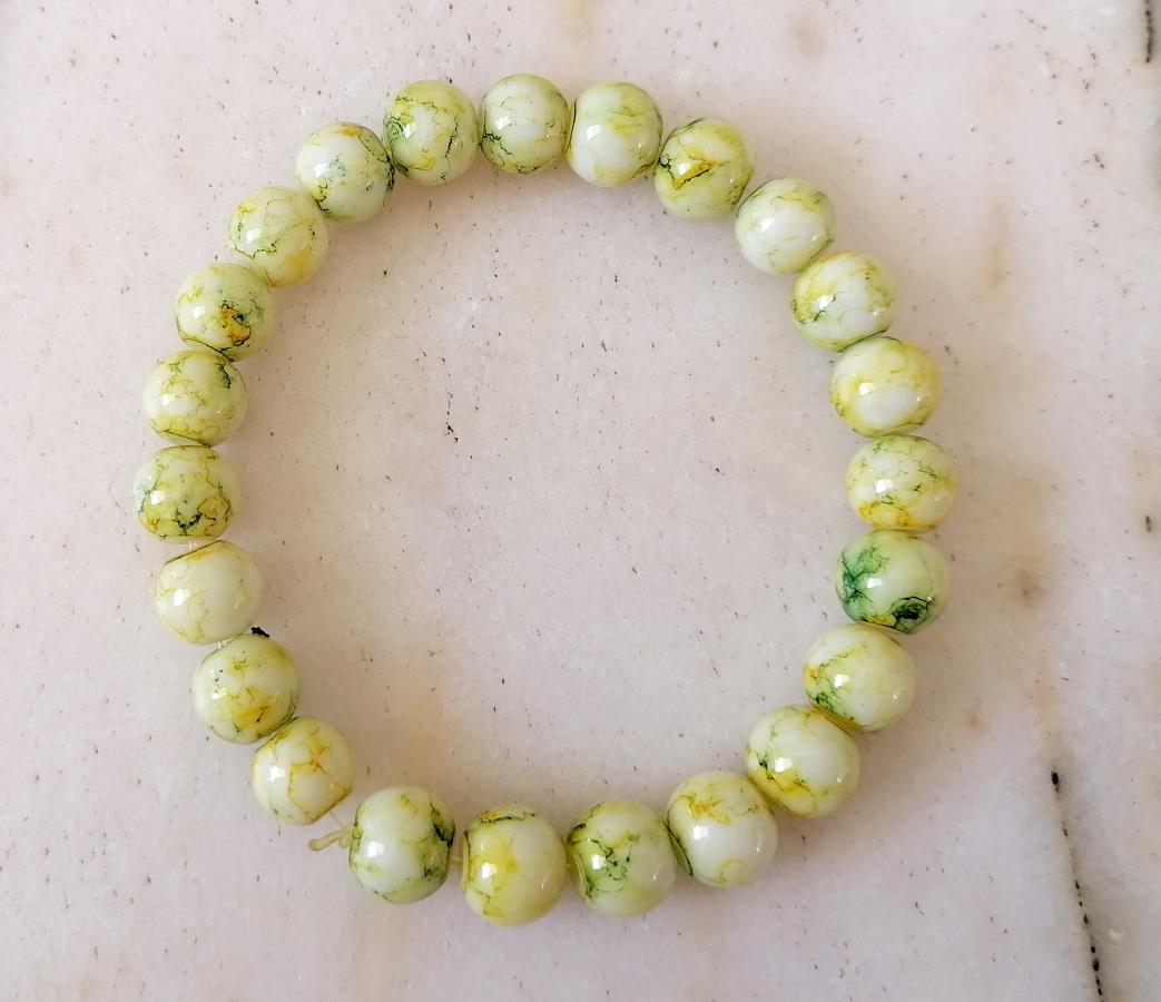 light-green-yellow-plastic-beads-stretchy-bracelet-birthday-gift-gift-for-women-gift-for-wife-gift-for-woman-0