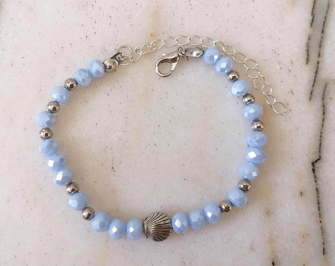 light-blue-faceted-rondelle-glass-crystal-beads-bracelet-buy-silver-mussel-charm-bracelet-for-women-sea-ocean-theme-beach-bracelet-gift-for-girlfriend-gift-for-aunt-gift-for-her-gift-for-girl-0