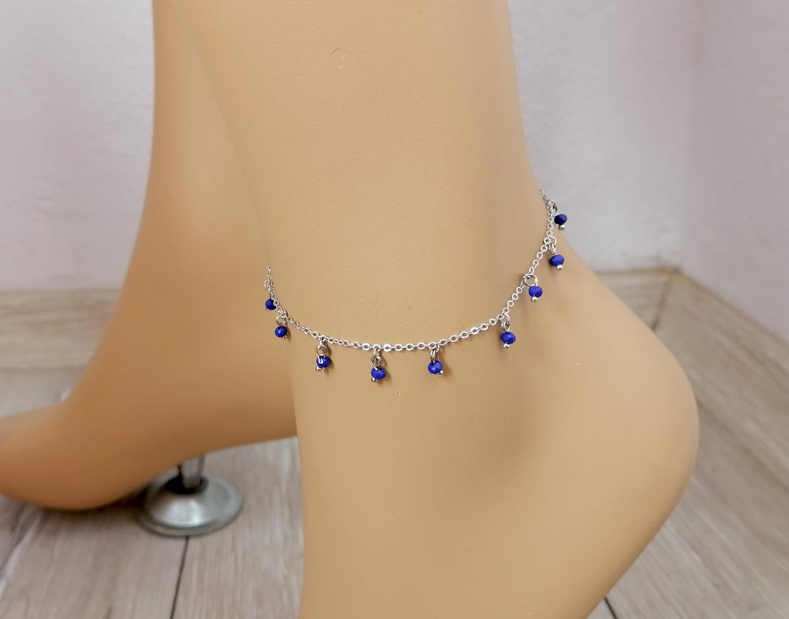 dangle-drop-navy-blue-royal-color-crystal-beads-anklet-for-women-silver-plated-chain-anklet-buy-handmade-handcrafted-leg-bracelet-fashion-gift-for-girl-ocean-sea-beach-anklet-minimalist-drop-beads-foot-bracelet-faceted-rondelle-glass-beads-anklet-gift-for-her-gift-for-girlfriend-0