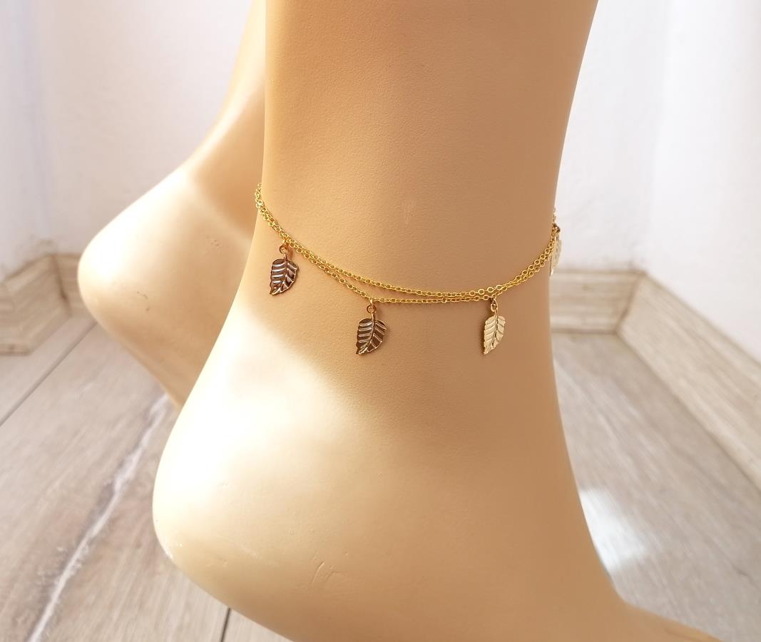 gold-plated-leaf-anklet-bracelet-for-women-fashion-anklet-gift-buy-two-strand-anklet-delicate-foot-jewelry-layered-anklet-gift-for-her-girlfriend-0