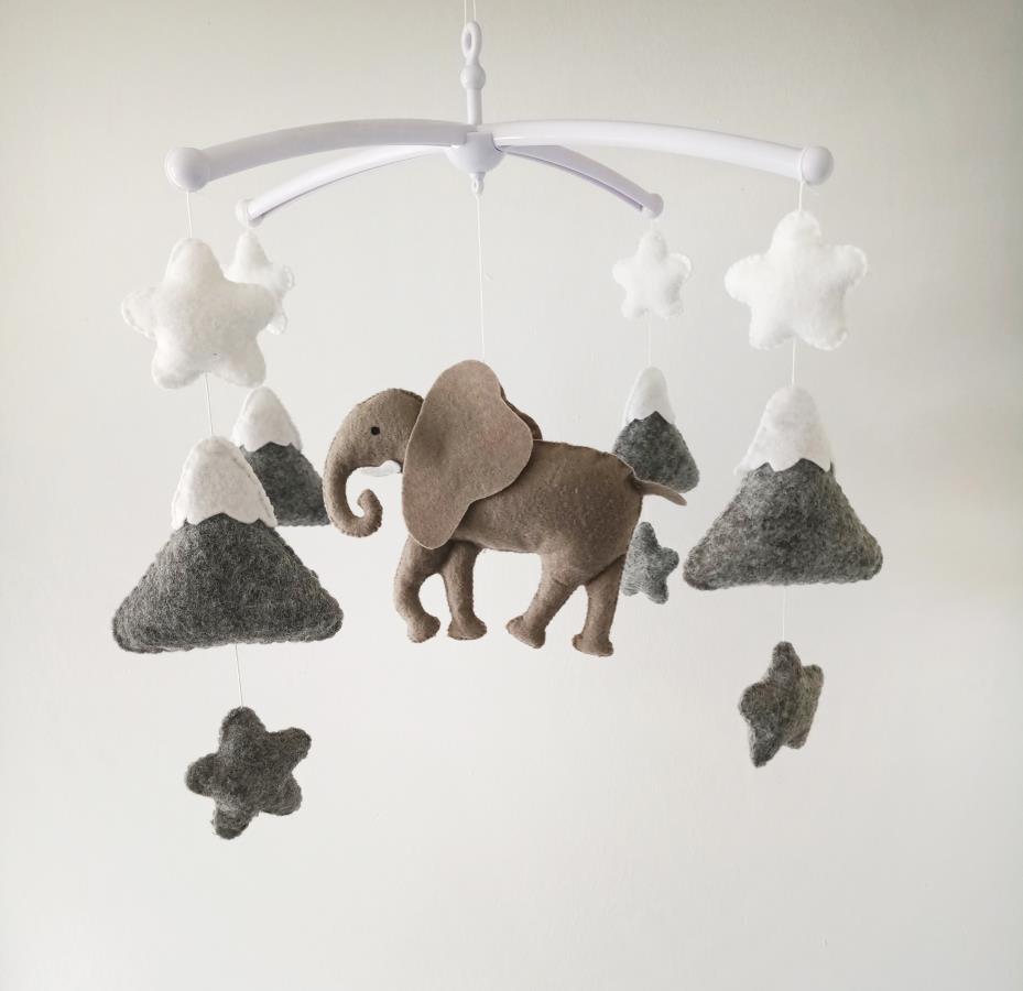 gray-elephant-baby-mobile-felt-elephant-neutral-nursery-crib-mobile-baby-shower-gift-cot-mobile-present-for-newborn-gray-white-mountains-star-mobile-0