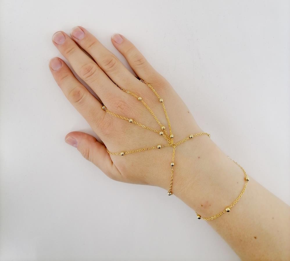 soldered-ball-finger-bracelet-satellite-gold-plated-ring-attached-bracelet-hand-chain-bracelet-2-strand-bracelet-harness-hand-bracelet-bff-gift-bracelet-slave-hand-bracelet-for-women-0