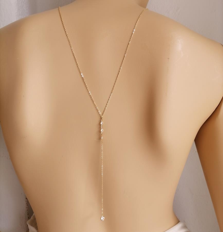 crystal-bezel-bridal-back-drop-necklace-minimaist-delicate-cz-diamond-back-wedding-dress-necklace-luxury-bridal-necklace-gorgeous-bridal-jewellery-simple-back-bridal-necklace-braut-ruckenkette-brautschmuck-dainty-bridal-necklace-collier-de-dos-de-mari-e-collar-de-espalda-nupcial-0