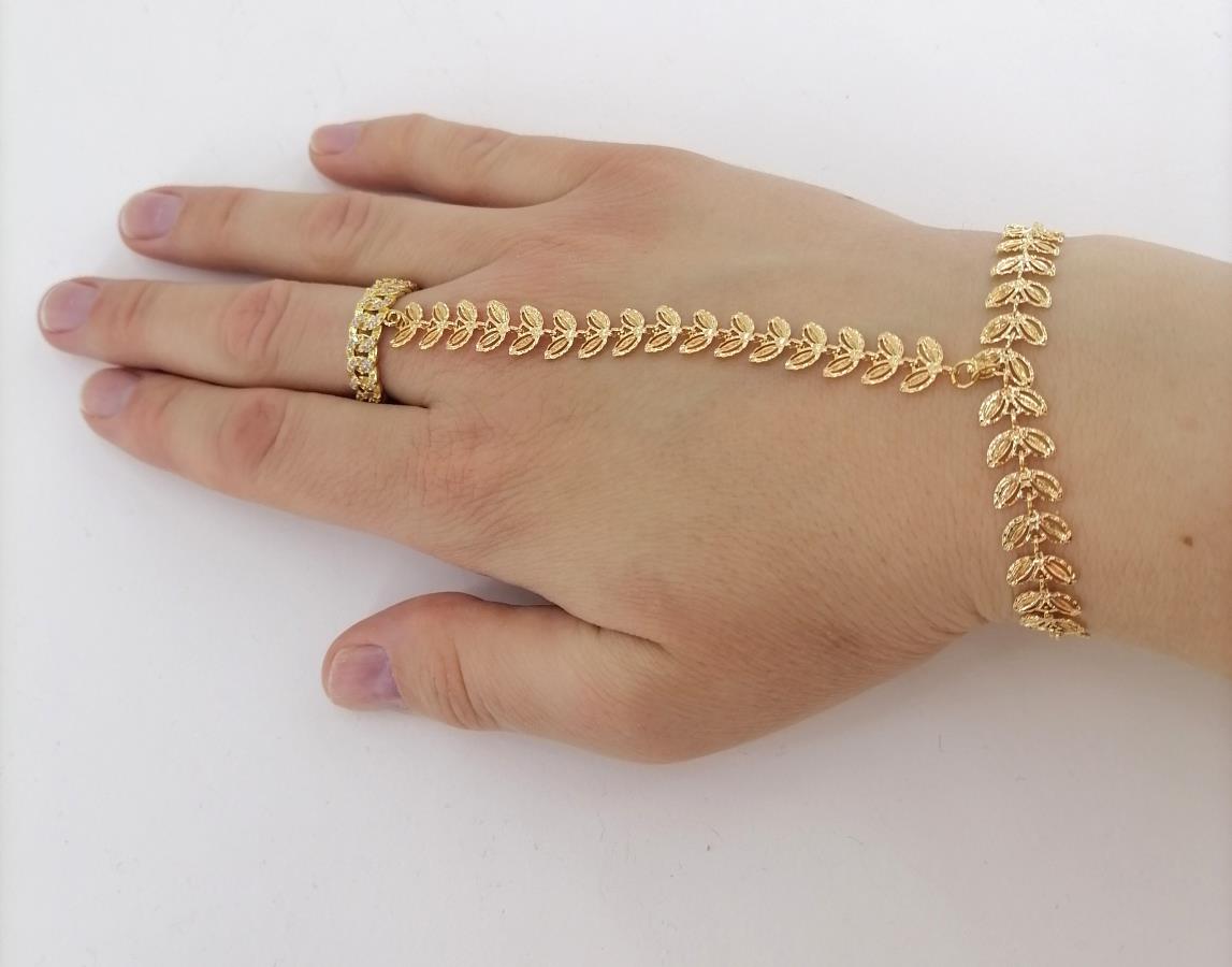 hand-chain-bracelet-leaf-crystal-diamond-finger-ring-bracelet-leaves-hand-chain-bracelet-chic-statement-harness-bracelet-ring-attached-bracelet-sklaven-armband-bracelet-de-doigt-birthday-gift-bracelet-gift-for-her-pulsera-de-dedo-oriendal-dance-bracelet-palm-cuff-hand-bracelet-wrap-bracelet-0
