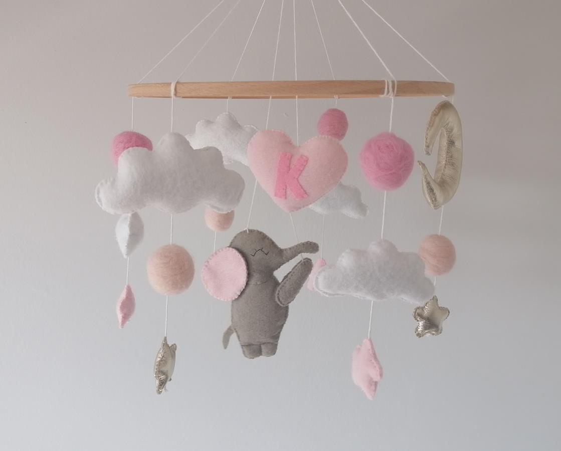 flying-elephant-baby-mobile-for-girl-nursery-personalized-initial-letter-baby-name-mobile-pink-gray-elephant-crib-mobile-elefant-handy-kinderbett-mobile-gold-moon-star-cot-mobile-felt-baby-shower-gift-hanging-mobile-ceiling-mobile-gift-for-newborn-elefante-beb-m-vil-l-l-phant-mobile-lit-b-b-0
