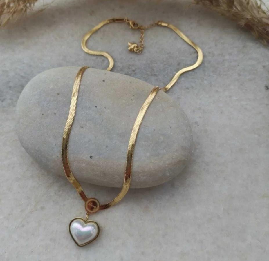 snake-stainless-steel-chain-necklace-pearl-heart-pendant-necklace-elegant-heart-pendant-necklace-heart-charm-necklace-gold-pearl-necklace-for-her-dainty-pearl-necklace-love-one-necklace-gift-for-women-girlfriend-gift-necklace-0