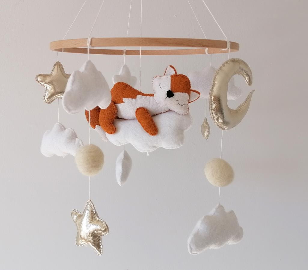 fox-baby-mobile-forest-mobile-neutral-nursery-mobile-gold-stars-moon-crib-mobile-white-clouds-mobile-baby-shower-gift-woodland-cot-mobile-fox-hanging-mobile-fox-ceiling-mobile-gift-for-newborn-gender-neutral-nursery-mobile-0
