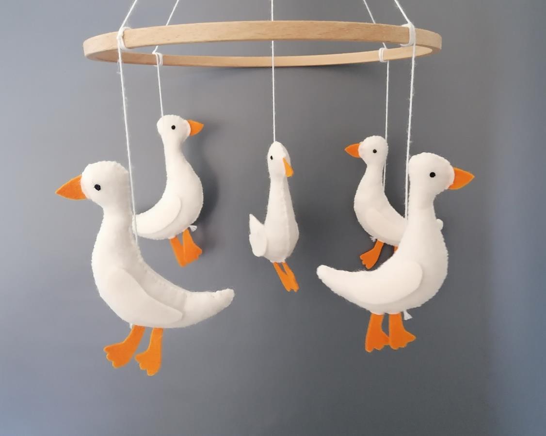 geese-baby-crib-mobile-felt-goose-cot-mobile-duck-baby-mobile-mobile-nursery-decor-felt-farmhouse-nursery-baby-shower-gift-ideas-felt-geese-toys-mobile-handmade-crib-mobile-unisex-gender-neutral-baby-mobile-woodland-baby-mobile-baby-boy-girl-bedroom-decor-baby-shower-gift-mobile-for-newborn-forest-animals-hanging-mobile-ceiling-mobile-handcrafted-baby-mobile-0