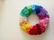 rainbow-rose-wreath-felt-flower-wreath-rose-door-wreath-nursery-decor-wreath-rainbow-themed-bedroom-decor-felt-rose-wreath-handmade-flower-3