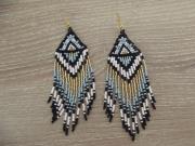 turquoise-native-american-beaded-earrings-black-white-beadwork-earrings-gift-for-women-boho-earrings-long-fringe-beads-earrings-tribal-earrings-indian-style-earrings-turquoise-boho-earrings-2