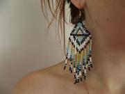 turquoise-native-american-beaded-earrings-black-white-beadwork-earrings-gift-for-women-boho-earrings-long-fringe-beads-earrings-tribal-earrings-indian-style-earrings-turquoise-boho-earrings-3