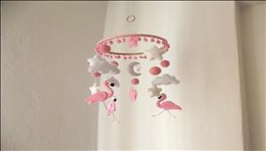 flamingo-baby-mobile-felt-pink-white-clouds-stars-mobile-for-girl-nursery-flamingo-cot-mobile-pink-pom-poms-wool-balls-mobile-flamingo-nursery-decor-flamingo-baby-shower-gift-gift-for-newborn-present-for-infant-ceiling-mobile-flamingo-hanging-mobile-baby-girl-bedroom-mobile-4